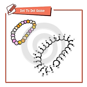 Dot to dot puzzle with doodle woman beads