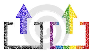 Dot Upload Collage Icon of LGBT-Colored Spheres