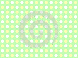 Dots background green white yellow