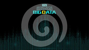 Dots build big data background, vector network big data background