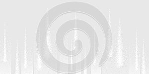 Dots Digital Technology Grey Light Vector Background. Artificial Intelligence Abstract Data Code Concept. White Rain