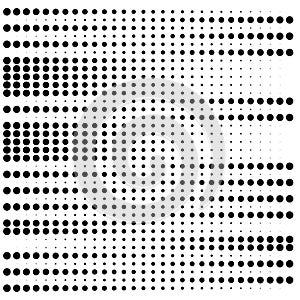 Dots, half-tone element. speckle, stipple geometric pattern. circles halftone pattern. polka dots, screntone design element photo