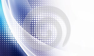 Dots halftone blue color pattern gradient texture with technology digital background. Dots pop art comics with summer background