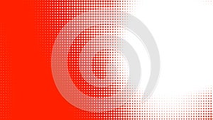 Dots halftone red white color pattern gradient texture background.