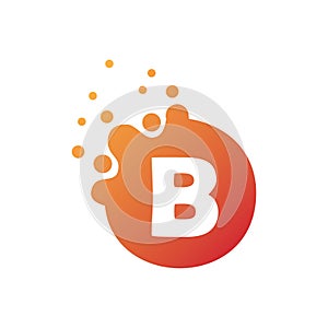 Dots Letter b Logo. b Letter Design Vector with Dots