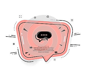 Dots message icon. Chat comment sign. Speech bubble. Vector