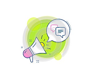 Dots message line icon. Chat comment sign. Speech bubble. Vector