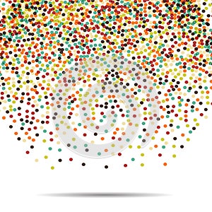 Dots pattern. Casual polka dot texture. Stylish doodle. Vector falling balls