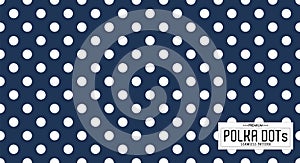 Dots pattern vector. Polka dot background. Seamlles polka dots abstract background.