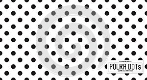 Dots pattern vector. Polka dot background. Seamlles polka dots abstract background.