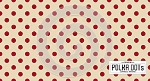 Dots pattern vector. Polka dot background. Seamlles polka dots abstract background.