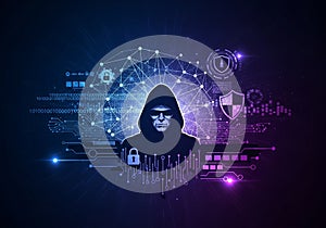 And dots, representing a digital or neural network, with binary code