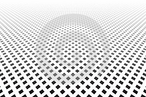 Dots texture. Diminishing perspective view.