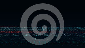 Dots texture with noise effect. Abstract halftone background. Vector glitch backdrop. Digital screen with matrix or binary code