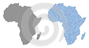 Dotted Africa Map Abstractions