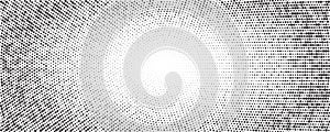 Dotted background. Abstract halftone concentric pattern. Gradient mosaic radial texture. Vector