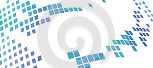 Dotted background with bluish squares. Simple vector pattern