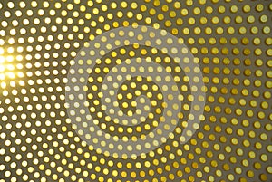 Dotted background of the colorful circles, pastel yellow geometric pattern.