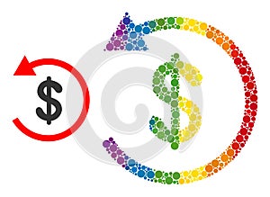 Dotted Chargeback Collage Icon of LGBT-Colored Circles