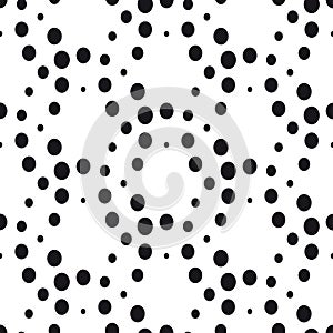 Dotted circle monochrome seamless background