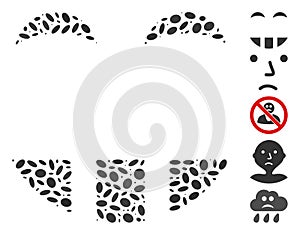 Dotted Collage Laugth Smiley photo