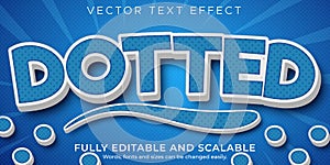 Dotted editable text effect blue text style