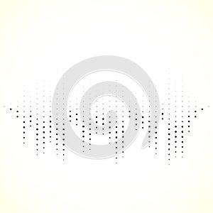 Dotted equaliser equalizer, EQ lines. Vertical dots.