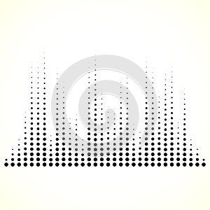 Dotted equaliser equalizer, EQ lines. Vertical dots.