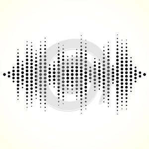 Dotted equaliser equalizer, EQ lines. Vertical dots.