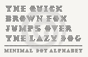 Dotted font capitals vectior typeset photo