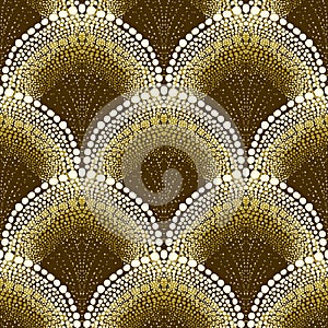 Dotted geometric pattern in art deco style