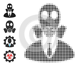 Dotted Halftone Gasmask Boss Icon and Bonus Icons