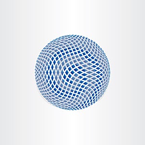dotted halftone globe earth icon vector