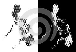 Dotted Halftone Philippines Map