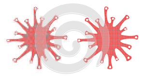 Dotted Halftone Sars Virus Icon