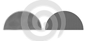 Dotted Halftone Semisphere Icon