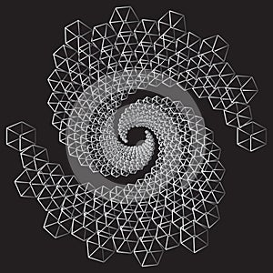 Dotted Halftone Vector Spiral Color Pattern or Texture