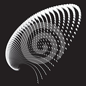 Dotted Halftone Vector Spiral Color Pattern or Texture