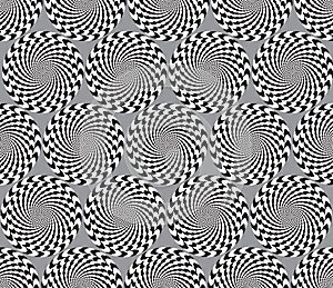 Dotted Halftone Vector Spiral Pattern or Texture with Ellipses