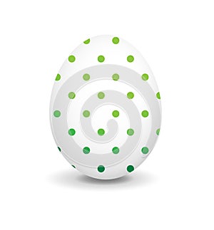 Dotted hen egg, vector illustration