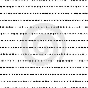 Dotted horizontal lines seamless vector background