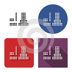 Dotted icon of termal or nuclear power plant in four variants photo