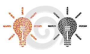 Dotted Light Bulb Mosaic Icons