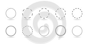 Dotted line circle set