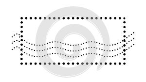 Dotted Linear Frame: Minimalist Abstract Border Element, vector design Generative AI