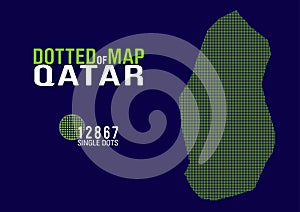 A dotted map of qatar