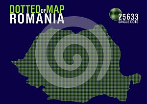 A dotted map of romania