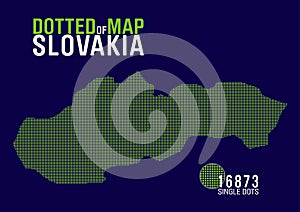 A dotted map of slovakia