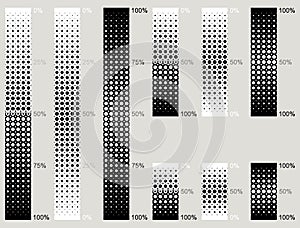 Dotted and mathematically precise areal gradients with no sharp edges photo