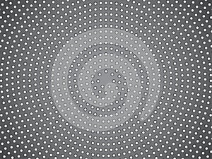 Dotted metal texture. Halftone radial pattern